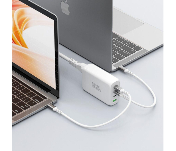 SILVER MONKEY Ładowarka GaN 200W USB-C PD + USB 3.0 QC W SMA156 - 1097691 - zdjęcie 6